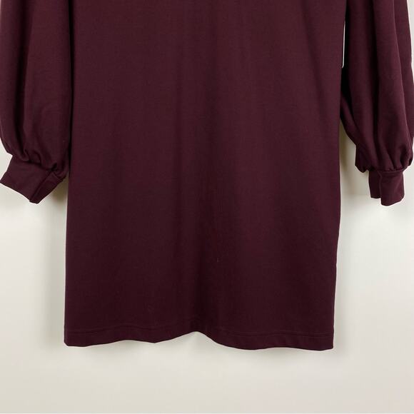 New With Tags Express Wine Balloon Sleeve Shift Dress Women’s Size Small - Picture 5 of 11